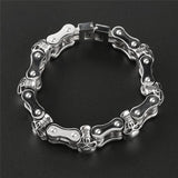 Chain Linked Skull Cuff Bracelet