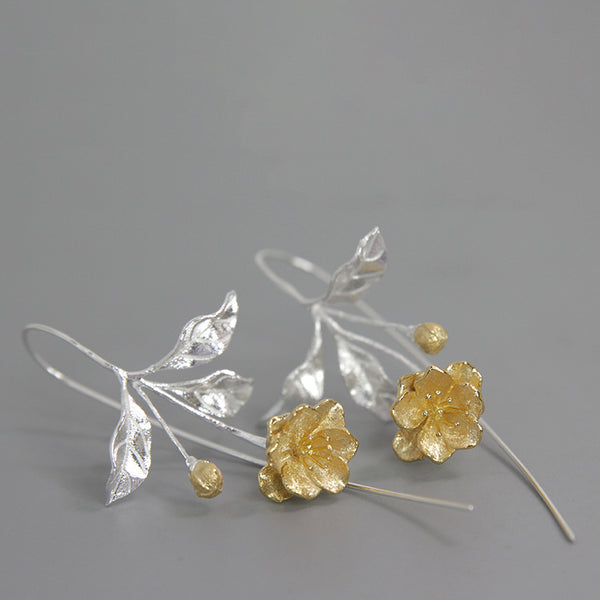 Begonia flower earrings