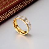 Classic Wedding Ring For Women Men Gold Color