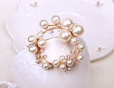 Fashionable High-End Enamel Pearl Brooch With Elegant Dress Brooch For Women