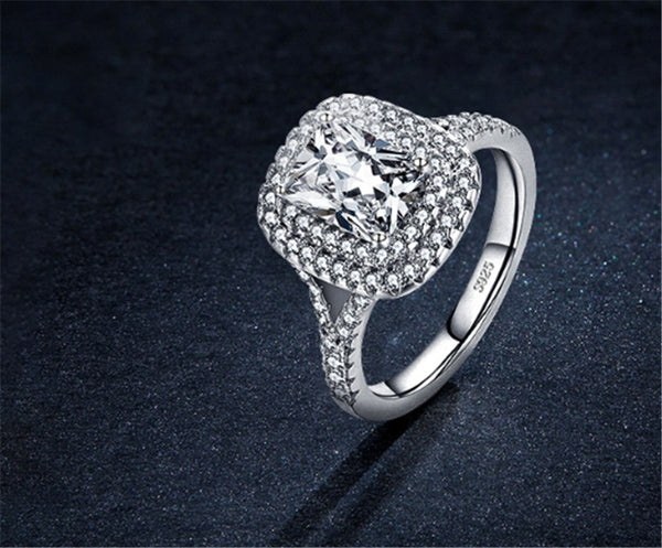 S925 Classic Luxury Full Diamond Charm Ring