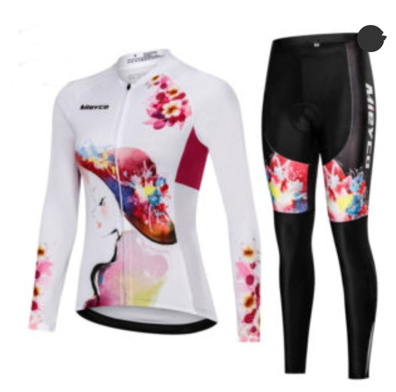 Cycling Jersey Suit Long Sleeved Thin Ladies Suit