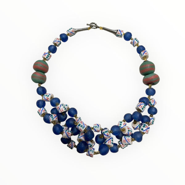 Antique glass bead necklace