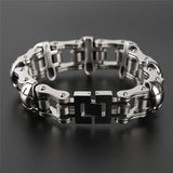 Chain Linked Skull Cuff Bracelet