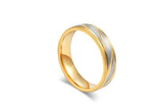 Classic Wedding Ring For Women Men Gold Color