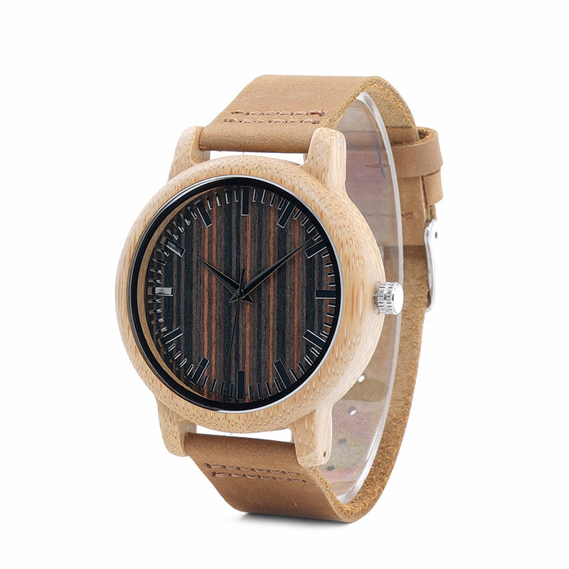 Luxury Quartz Bamboo Watch