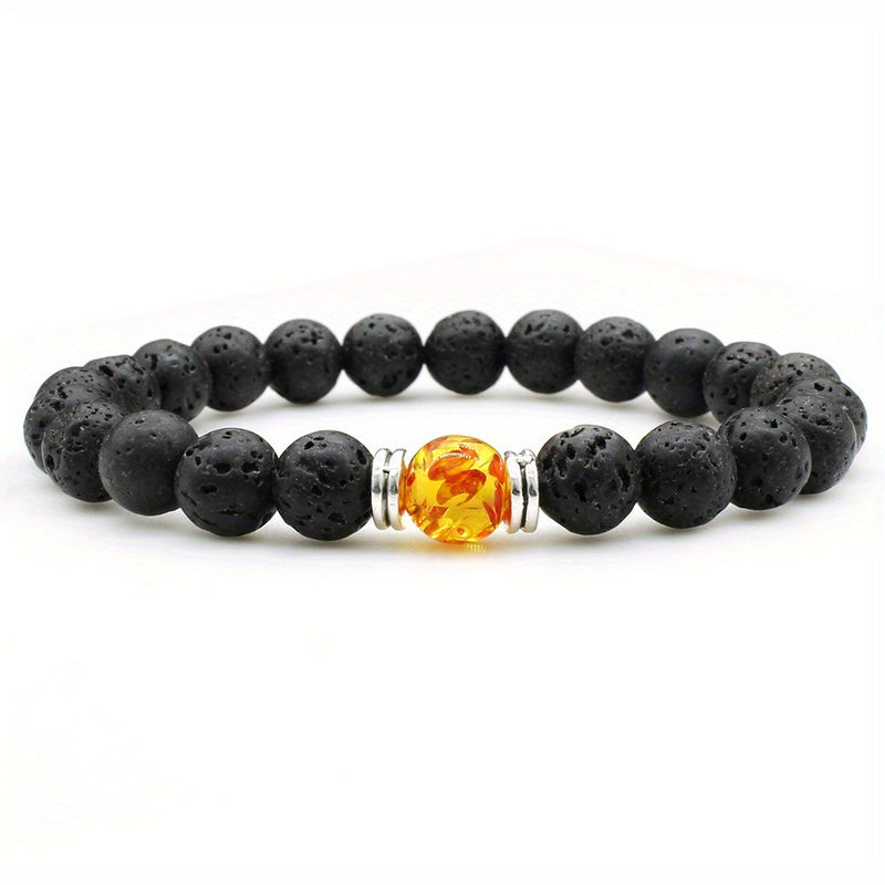 Fashion Volcanic Rock Bracelet For Men And Women