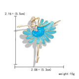 Rhinestone Pearl Dress Dancing Girl Brooches Women Dancer Sports Brooch Pins Gifts