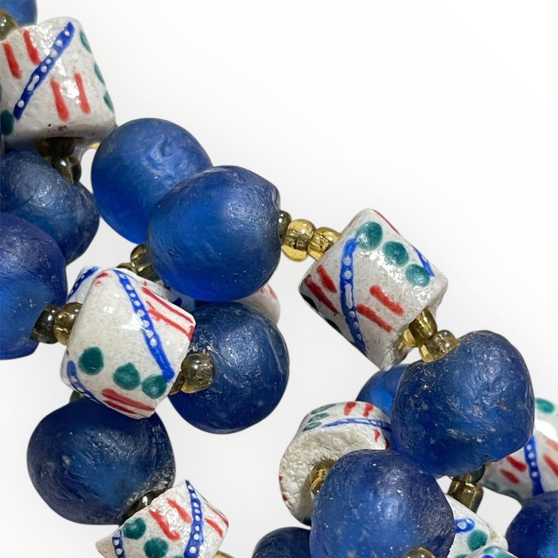 Antique glass bead necklace