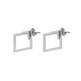 Women's Simple European And American Style Square Geometric Earrings For Women Trendy Simple Metal Ear Jewelry Accessories