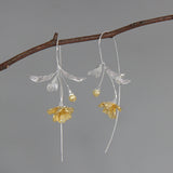 Begonia flower earrings