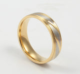 Classic Wedding Ring For Women Men Gold Color