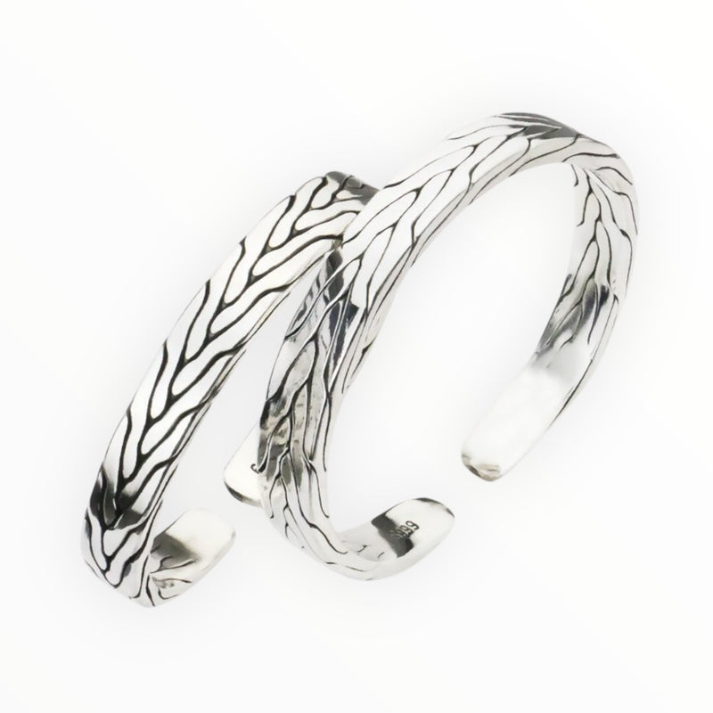 999 silver bracelet, sterling silver, vintage patterned woven design, unisex couple bracelet