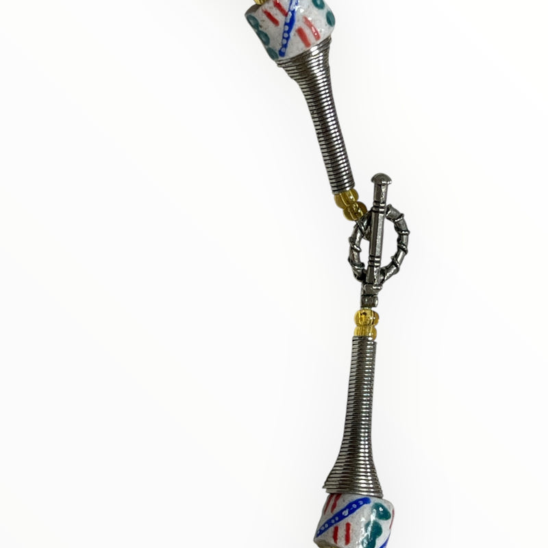 Antique glass bead necklace