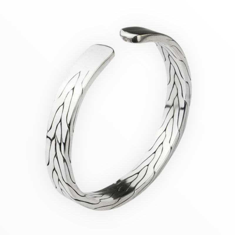 999 silver bracelet, sterling silver, vintage patterned woven design, unisex couple bracelet