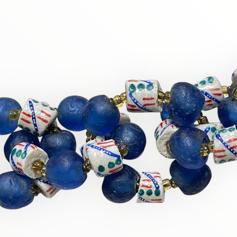 Antique glass bead necklace