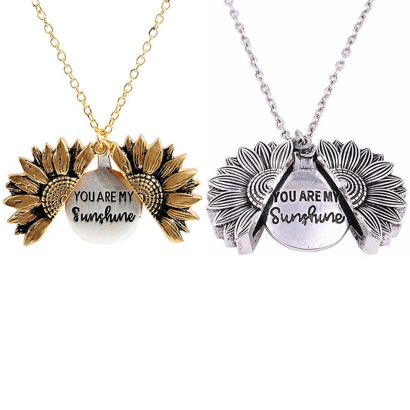 You Are My Sunshine Sunflower Necklace