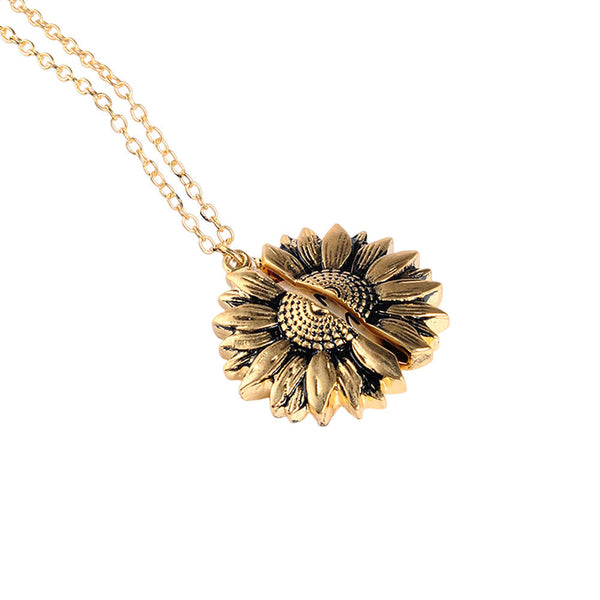 You Are My Sunshine Sunflower Necklace