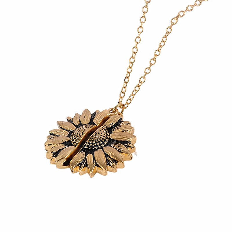 You Are My Sunshine Sunflower Necklace