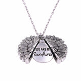 You Are My Sunshine Sunflower Necklace