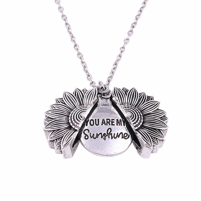 You Are My Sunshine Sunflower Necklace