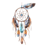 European vintage flowers necklace inlaid with turquoise