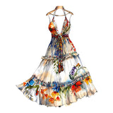 European vintage flowers necklace inlaid with turquoise