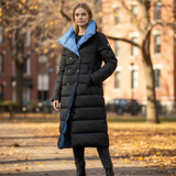 Lightweight reversible winter down jacket for women