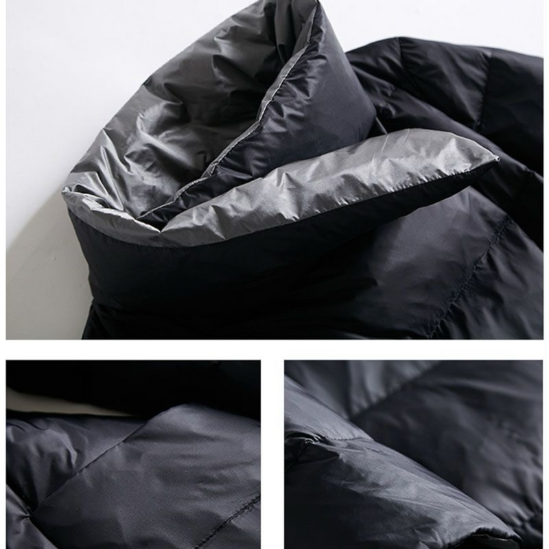 Lightweight reversible winter down jacket for women